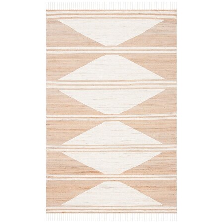 Safavieh 5 x 8 ft. Kilim Contemporary Rectangle Hand Woven Rug Natural & Ivory KLM451A-5